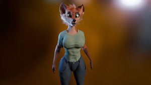 Nakami Anthro Fox 3D model