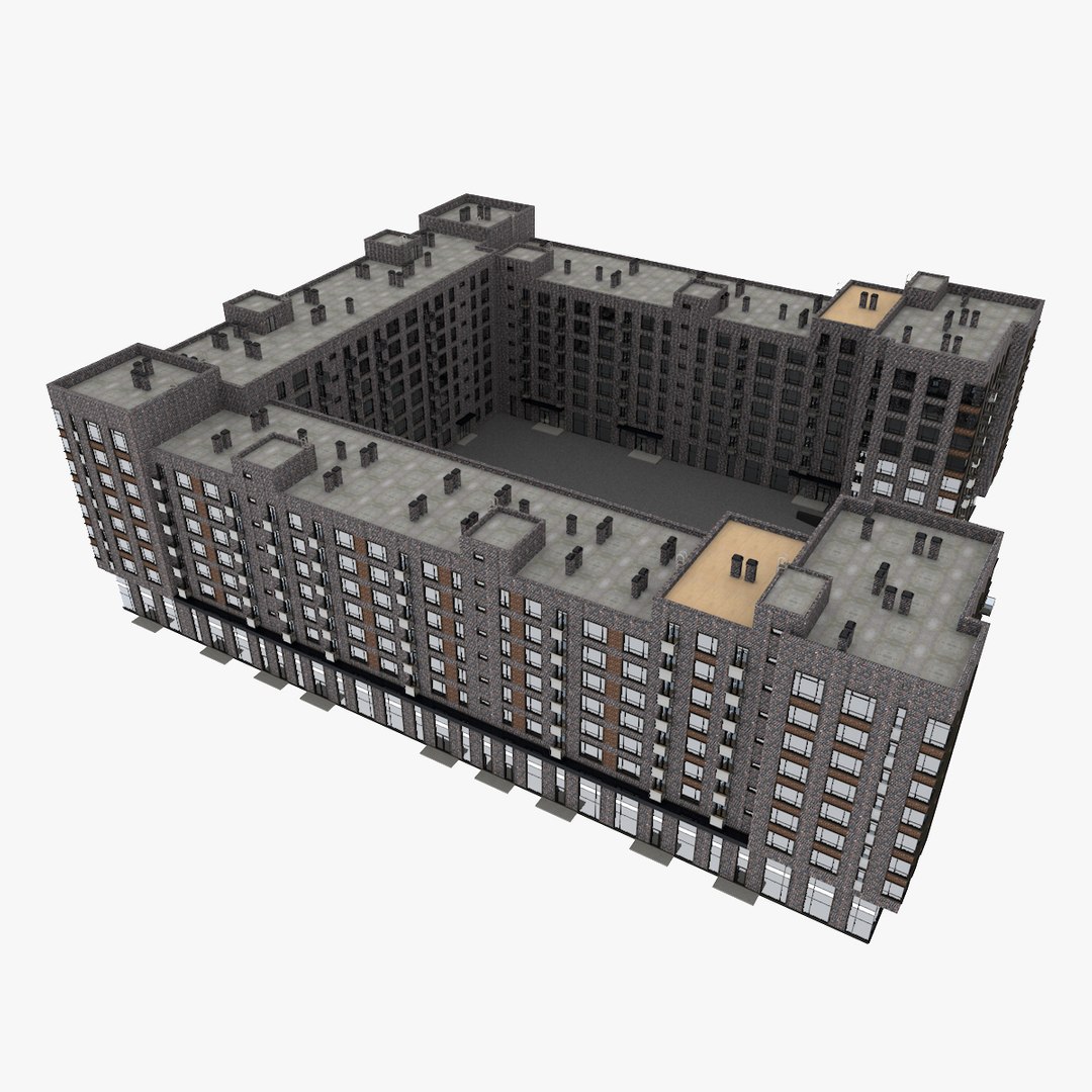 Residential apartment condominium 3D model - TurboSquid 1230993