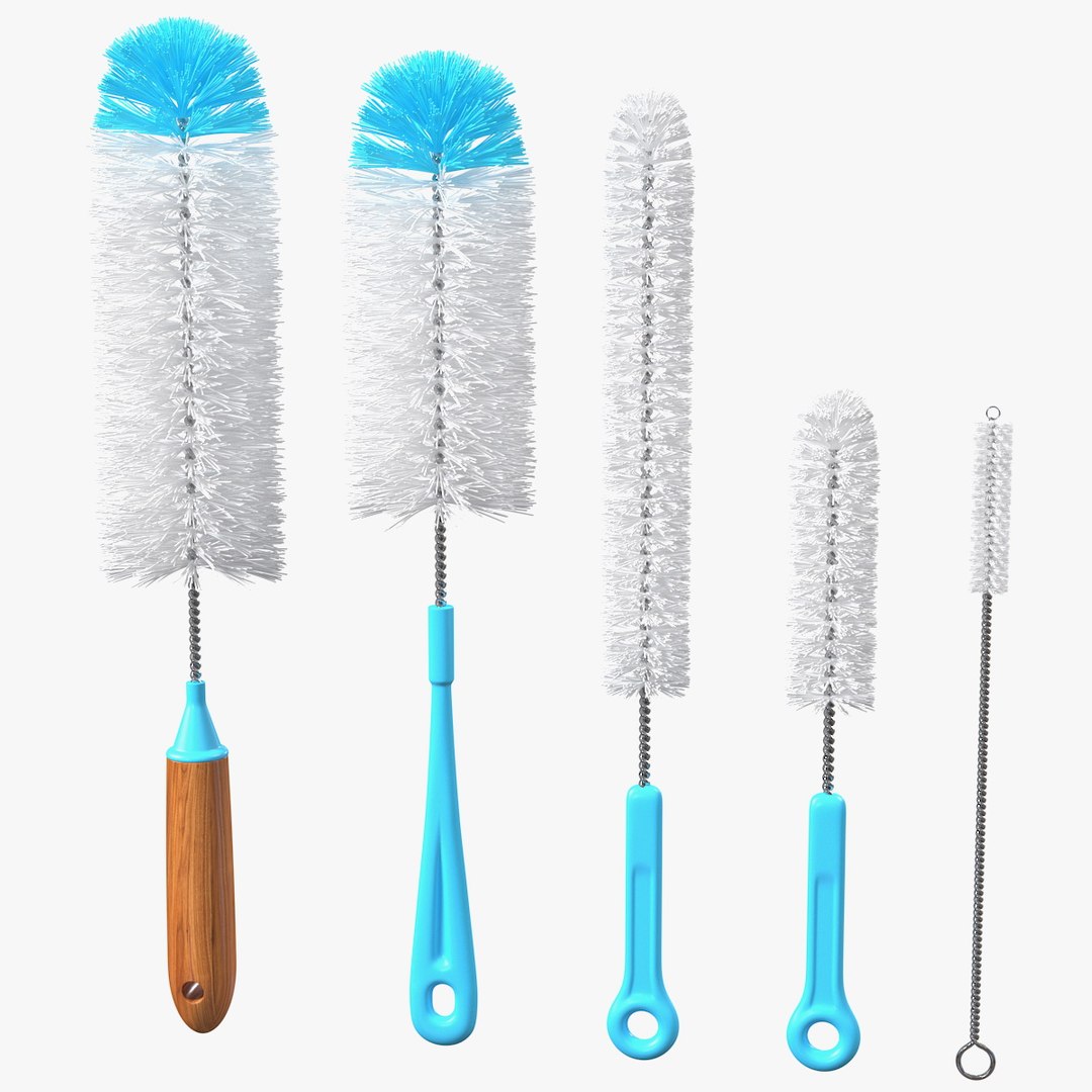 Bottle Brush Cleaner Set 3D model preview