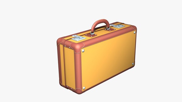 Suitcase cartoon case 3D - TurboSquid 1682649