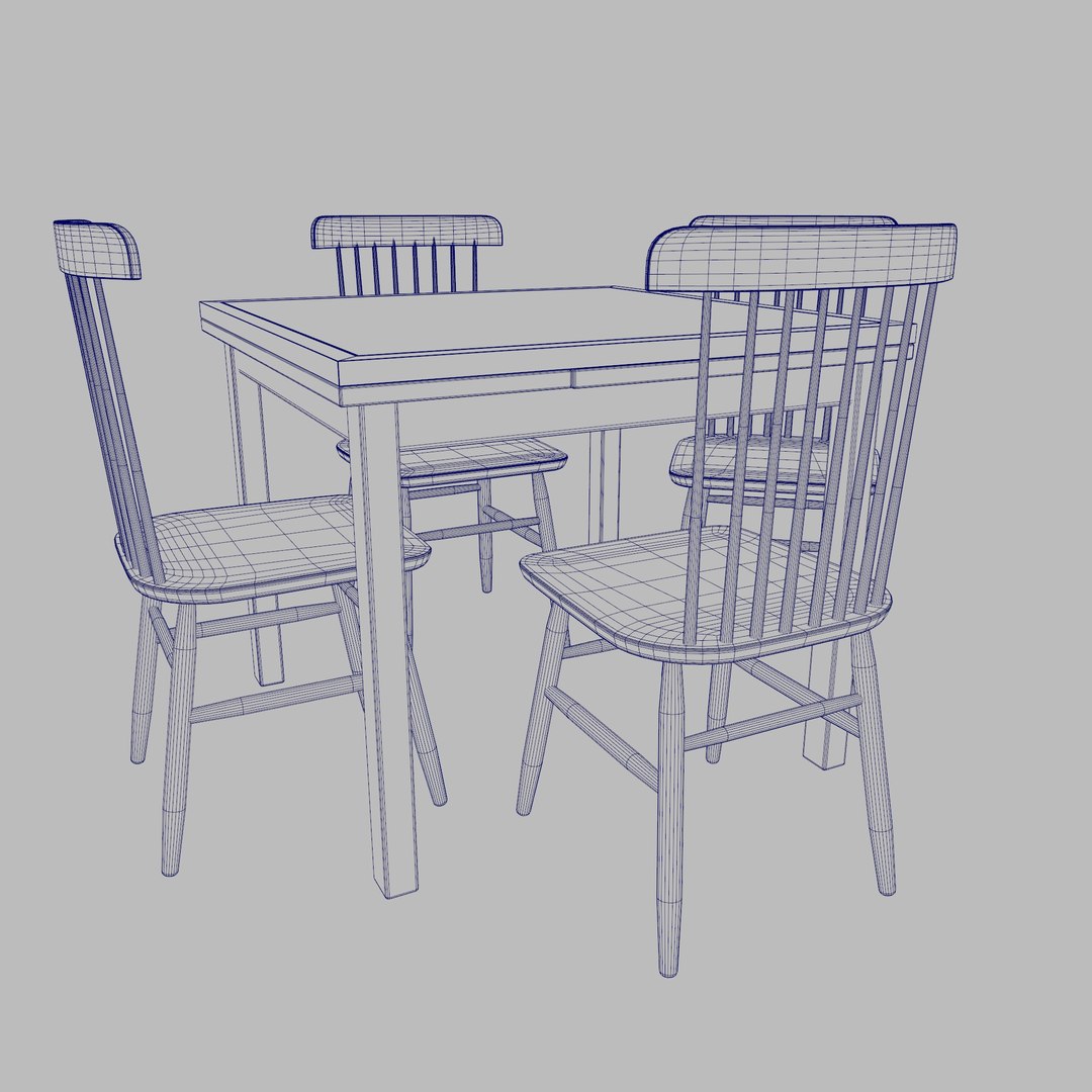 3D Kitchen Table Model - TurboSquid 2330990