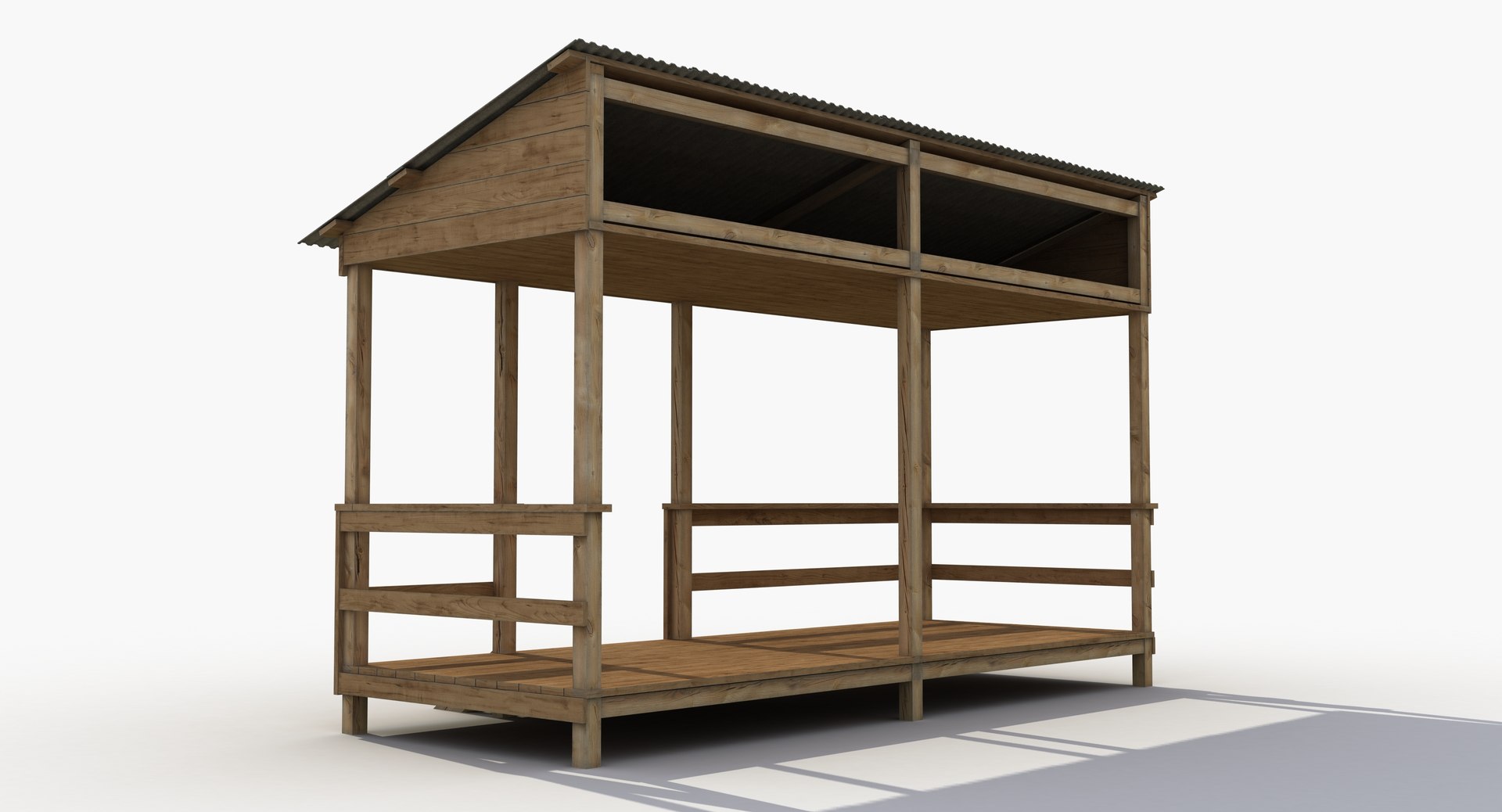 Veranda Wooden 2 3D Model Model - TurboSquid 1898636
