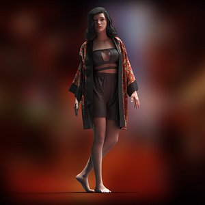 chinese Kimono model