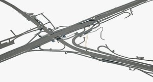 3D highway road junction