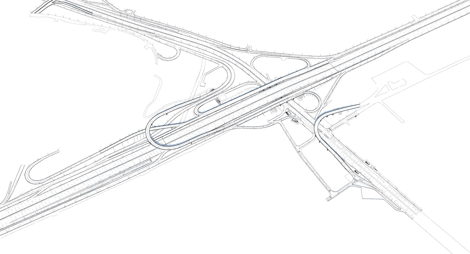 3D Highway Road Junction | 1144369 | TurboSquid