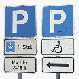 Parking Signs UHD 3D