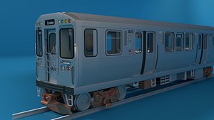 Chicago L Subway train with interior