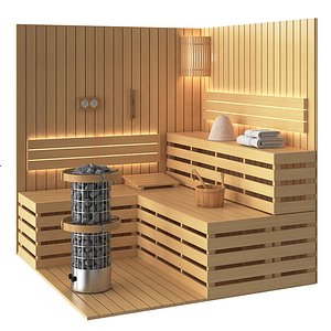 3D set sauna model