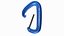 Black Diamond MiniWire Mousqueton Ouvert Bleu