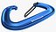 Black Diamond MiniWire Mousqueton Ouvert Bleu