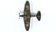 3D Low Poly Cartoon Ilyushin Il-2 Shturmovik WWII Airplane
