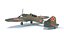 3D Low Poly Cartoon Ilyushin Il-2 Shturmovik WWII Airplane