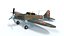 3D Low Poly Cartoon Ilyushin Il-2 Shturmovik WWII Airplane