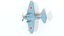 3D Low Poly Cartoon Ilyushin Il-2 Shturmovik WWII Airplane