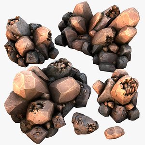 Copper Ore Metal Deposits for Mine 3D