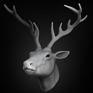 deer head animal 2021 3D model