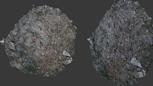 3D Realistic Scanned Pile of Debris and Rubble model