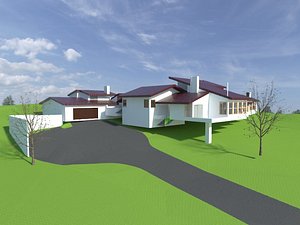 3D revit villa model