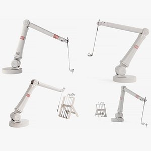 Industrial Robotic Arm with Golf Attachment 3D model