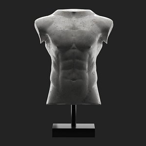 Marble Male Torso 3D model