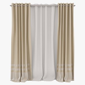 3d curtain french home model