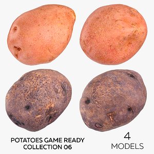 3D Potatoes Game Ready Collection 06 - 4 models model