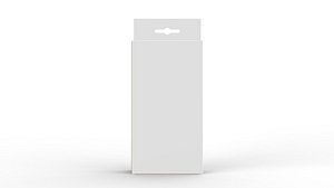 Packaging box with hang hole 80x30x150mm 3D model