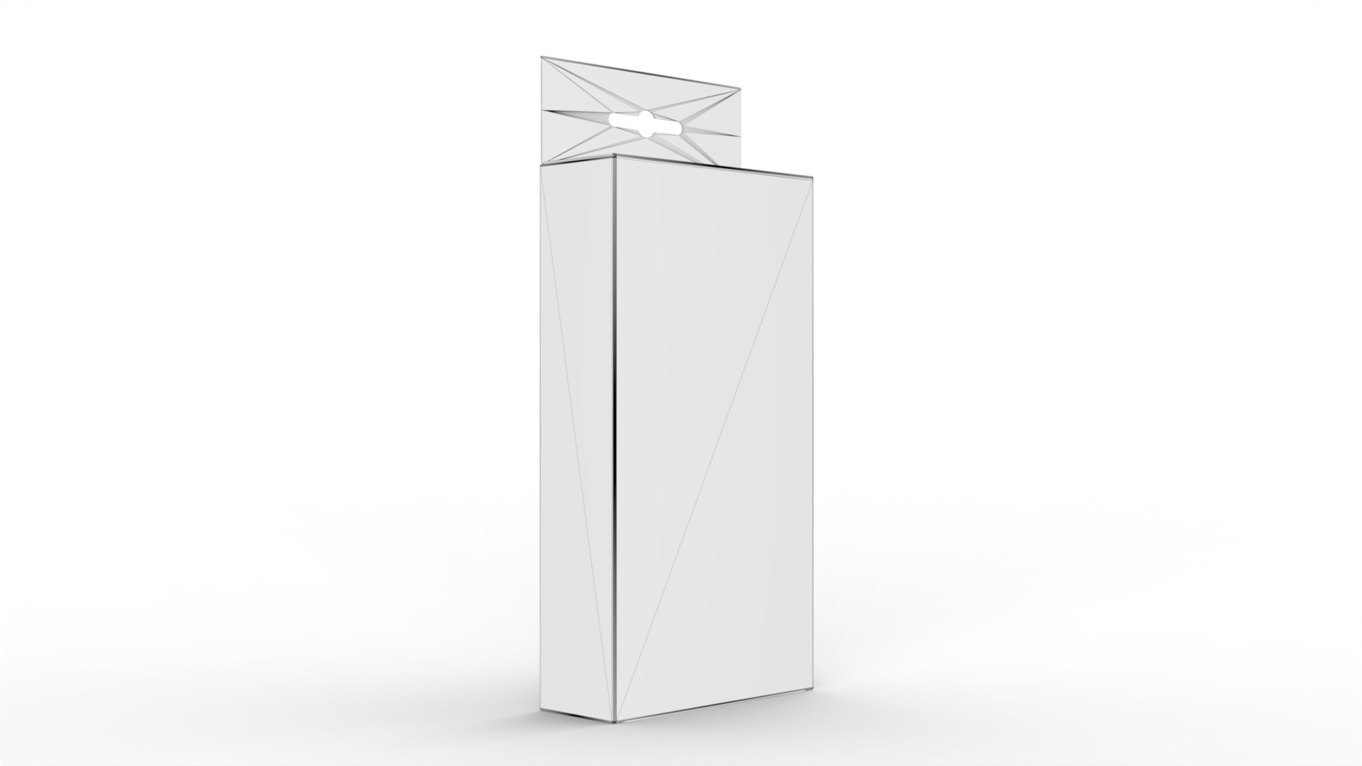 Packaging Box With Hang Hole 80x30x150mm 3D Model - TurboSquid 2227404