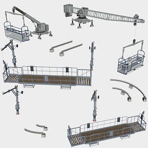3D model 8 in 1 Building Maintenance Unit Collection - Game Assets