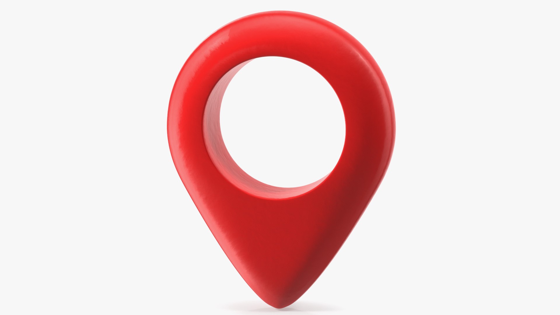 Red Map Pointer 3D model preview