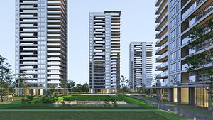 Residential High-Rise Complex 3D