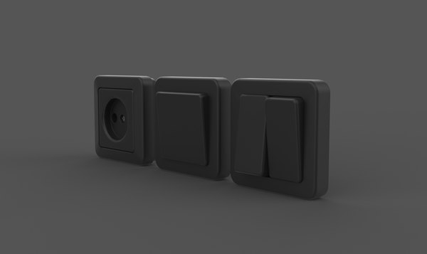 modelo 3d Modelo 3D de interruptor de luz realista - TurboSquid 2332401