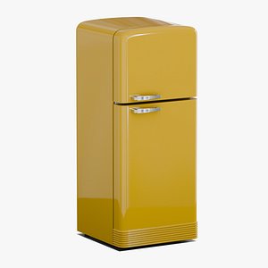 Retro fridge yellow