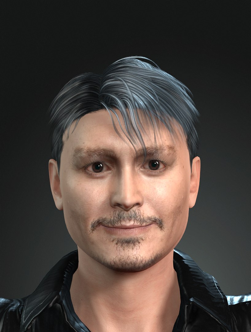 Johnny Depp 2 Character Design Model - TurboSquid 1552992