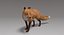 fox fur rigged 3D model