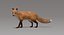 fox fur rigged 3D model