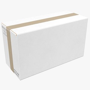 Cardboard Box White 01