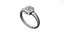 Anello da donna con diamanti STL 3DM pronto per la stampa, leggero e stampabile