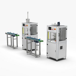 3D Automatic Plastic Packaging Motor Press Fitting Line model