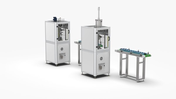 3D Automatic Plastic Packaging Motor Press Fitting Line model ...