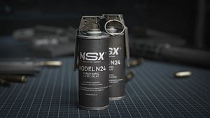 Game Ready N25 Stun Grenade VR  AR  low-poly 3D model