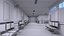 Krankenhausflur und Intensivstation