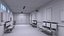 Krankenhausflur und Intensivstation