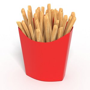 french fries hot chips 3D