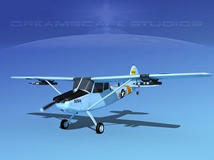 3D propeller cessna o-1e bird dog
