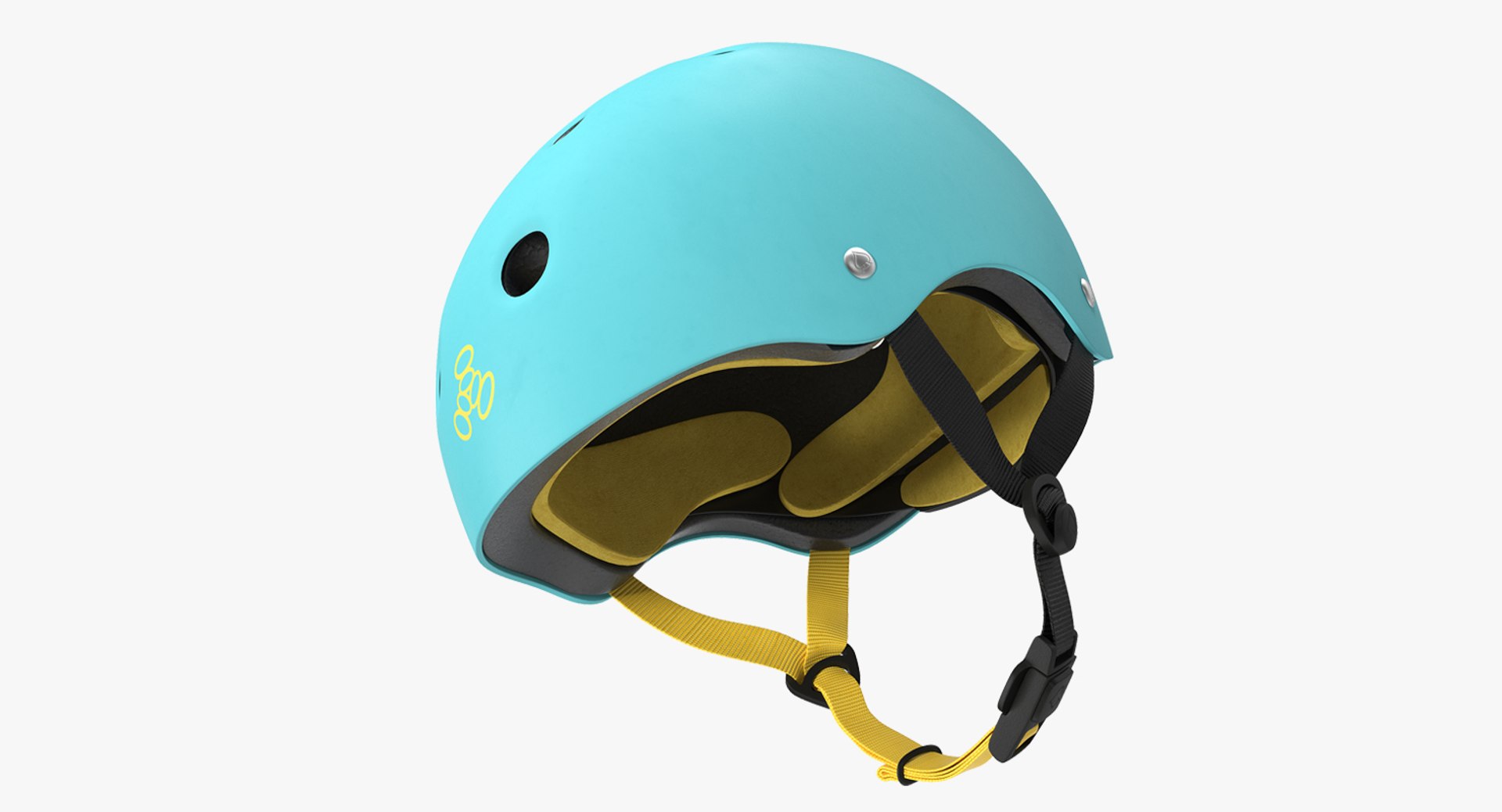 Skate Helmet Blue 3D model preview
