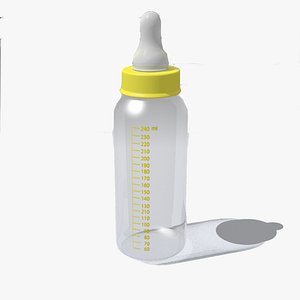 3d baby bottle model