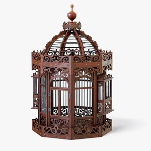 Birdcage Wooden 3D