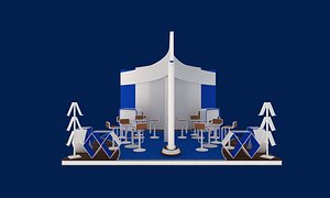 modern booth exhibition design model