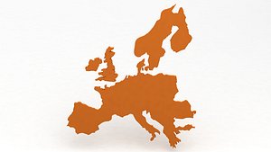 3D Map Of Europe 3D model